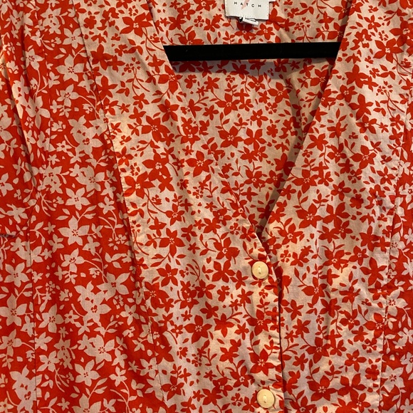Hatch The Nines Red Floral Maxi Dress Size Small EUC - Picture 4 of 7